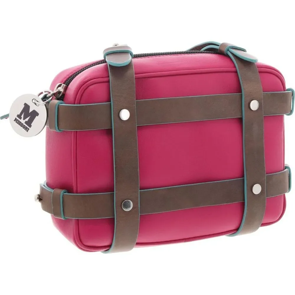 M by Missoni Pink Shoulder Bag with Leather Accents